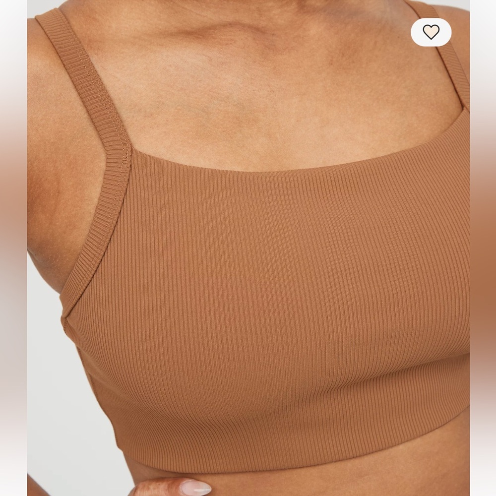 OFFLINE By Aerie Ribbed Square Neck Sports Bra in Cedar Expedition - Picture 9 of 9